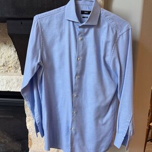 Boss Light Blue Men's Sharp Fit Dress Shirt (15.5)